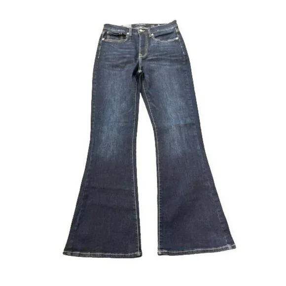 NWT Lucky Brand Womens Stevie Two Way Stretch Blue High Rise Flare Jeans US Sz 8 - Picture 2 of 16